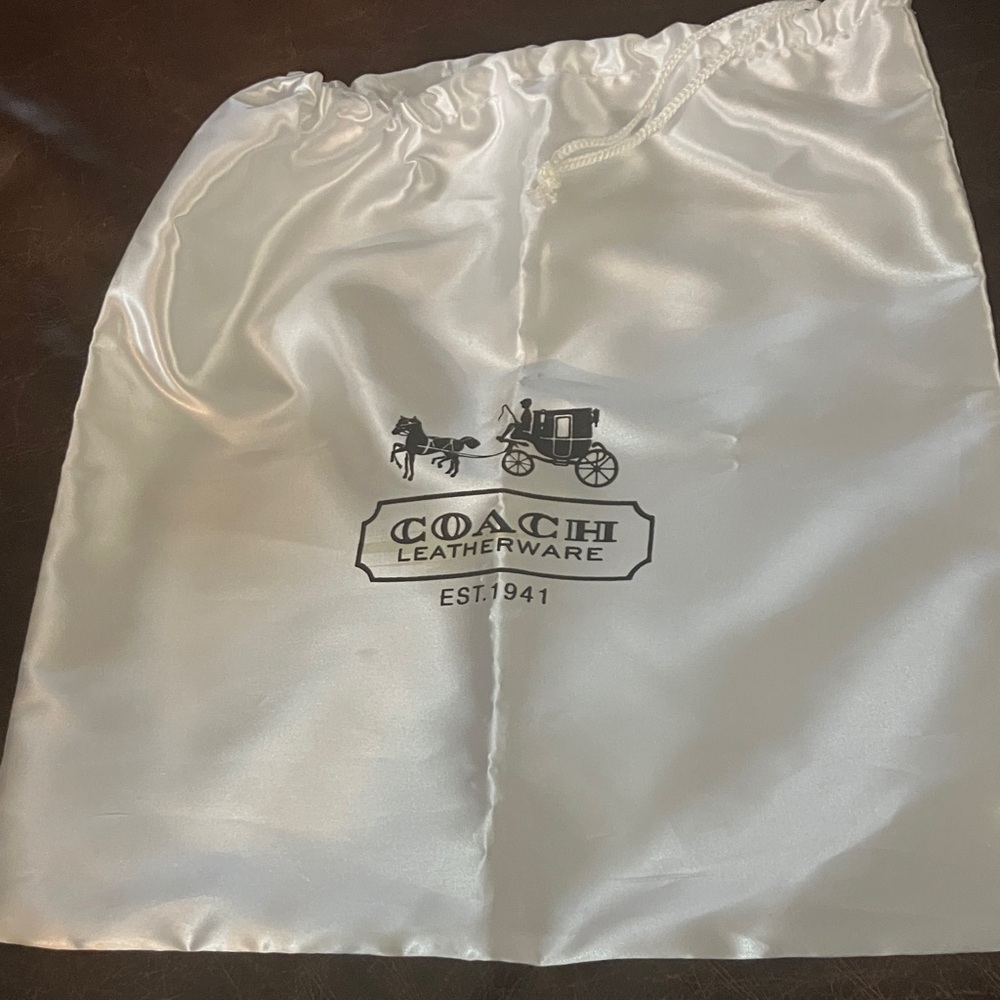 Coach Leatherware Satin Dust Bag with Horse and Carriage Logo 12 x 12 - Picture 3 of 5